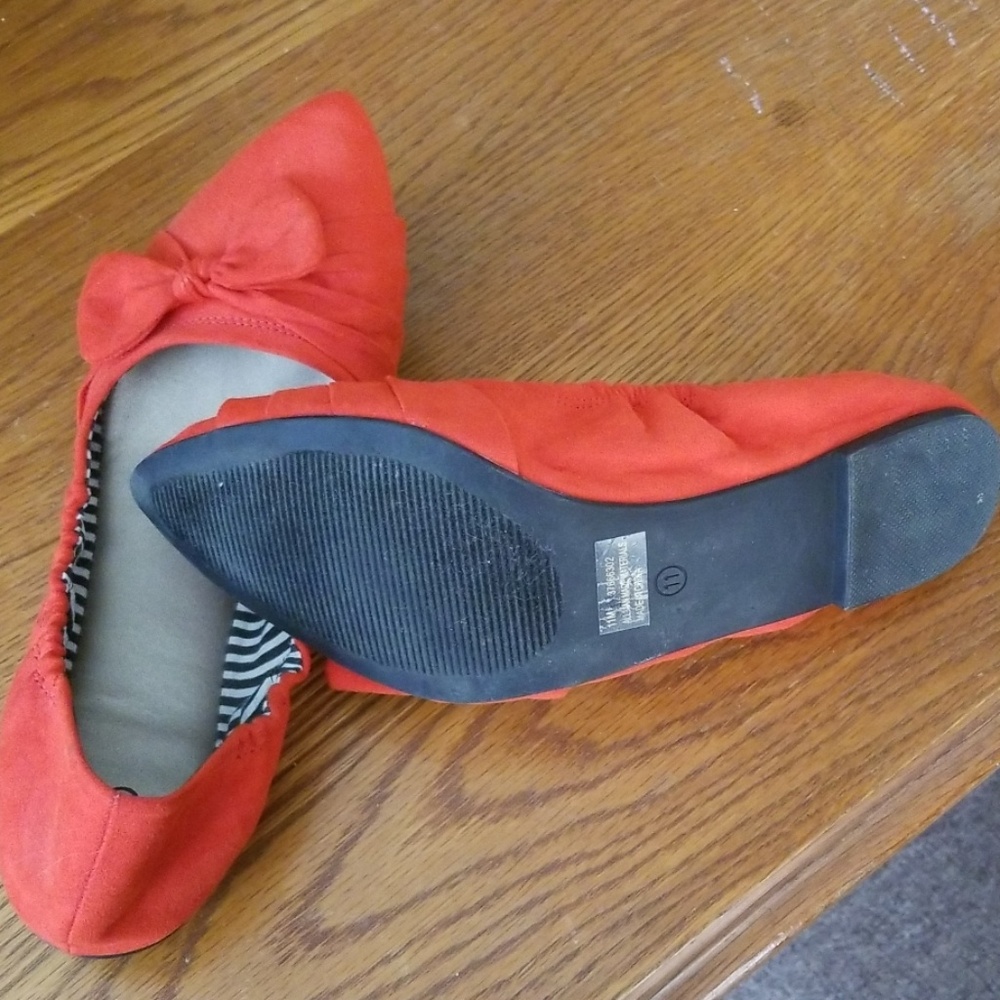 Orange shoes